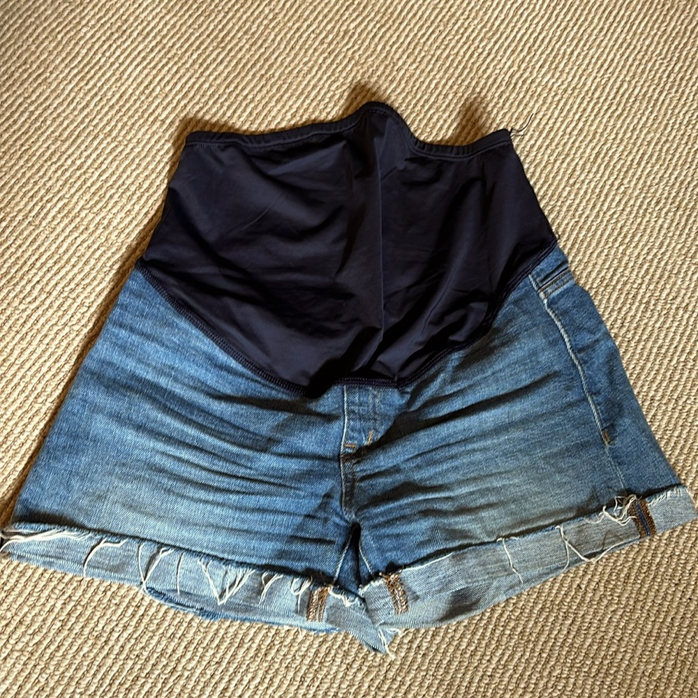 Madewell Maternity High-Rise Denim Shorts